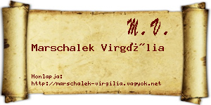 Marschalek Virgília névjegykártya